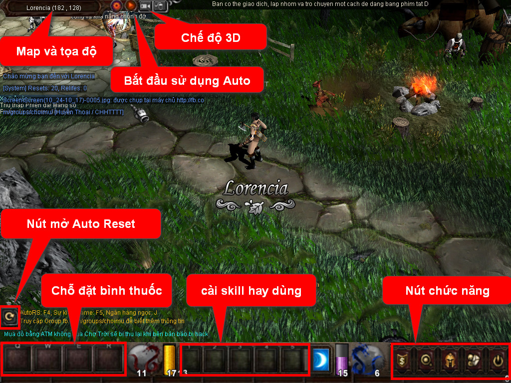 Chức năng chính của Game MU Thần Kiếm